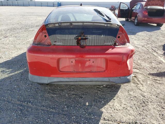 JHMZE1376YT004568 - 2000 HONDA INSIGHT RED photo 6