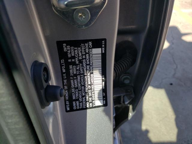 SHHFK7H40LU405249 - 2020 HONDA CIVIC SPORT 灰色 照片 12