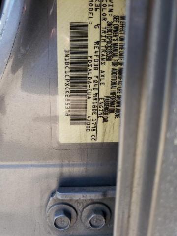 3N1BC1CPXCK285398 - 2012 NISSAN VERSA S GRAY photo 13