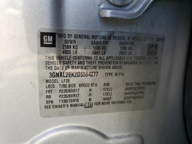 3GNAL2EK2DS584277 - 2013 CHEVROLET CAPTIVA LS ვერცხლისფერი ფოტო 13