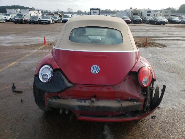 3VWRF31Y66M325847 - 2006 VOLKSWAGEN NEW BEETLE CONVERTIBLE OPTION PACKAGE 1 RED photo 6