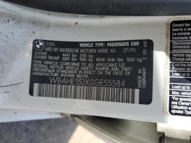 WBAHE132XSGE55584 - 1990 BMW 5 SERIES I WHITE photo 12