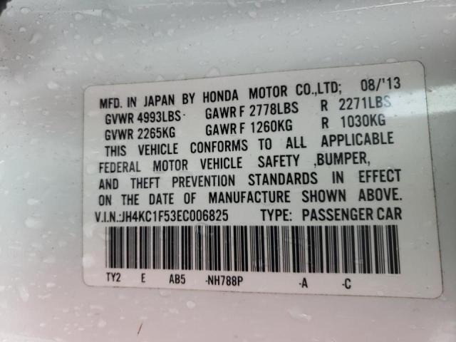 JH4KC1F53EC006825 - 2014 ACURA RLX TECH WHITE photo 13