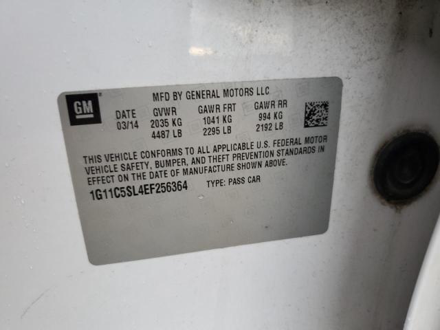1G11C5SL4EF256364 - 2014 CHEVROLET MALIBU 1LT 白色 照片 13