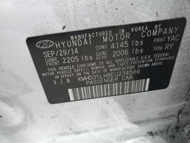 KMHD35LH8EU234566 - 2014 HYUNDAI ELANTRA GT WHITE photo 13