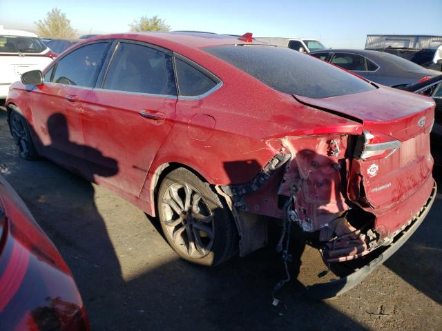 3FA6P0CD1LR170348 - 2020 FORD FUSION SEL RED photo 2