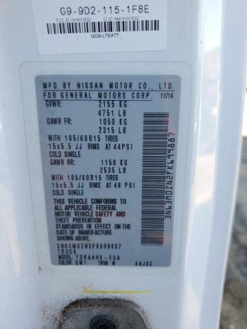 3N63M0ZN2FK699887 - 2015 CHEVROLET CITY EXPRE LT 白色 照片 13