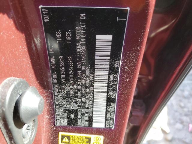 5TDDZRFHXJS494049 - 2018 TOYOTA HIGHLANDER LIMITED BURGUNDY photo 13