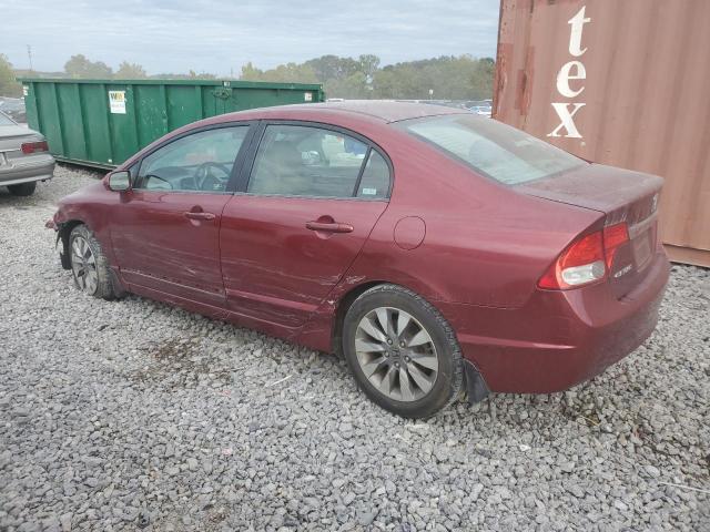 2HGFA16999H509503 - 2009 HONDA CIVIC EXL ბურგუნდია ფოტო 2