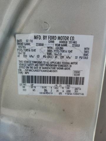 1FMCU0D7XAKD40301 - 2010 FORD ESCAPE XLT GOLD photo 13