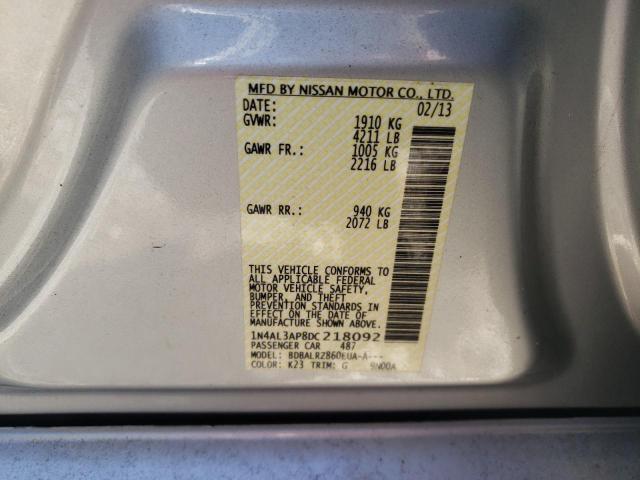 1N4AL3AP8DC218092 - 2013 NISSAN ALTIMA 2.5 SILVER photo 12