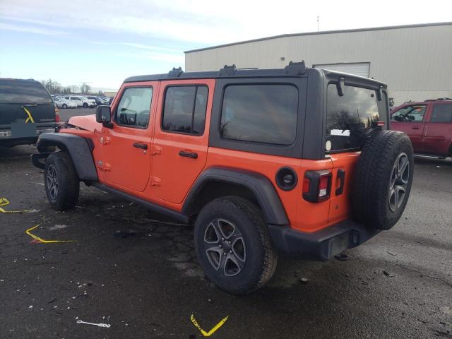 1C4HJXDN2KW542554 - 2019 JEEP WRANGLER U SPORT Orange Foto 2