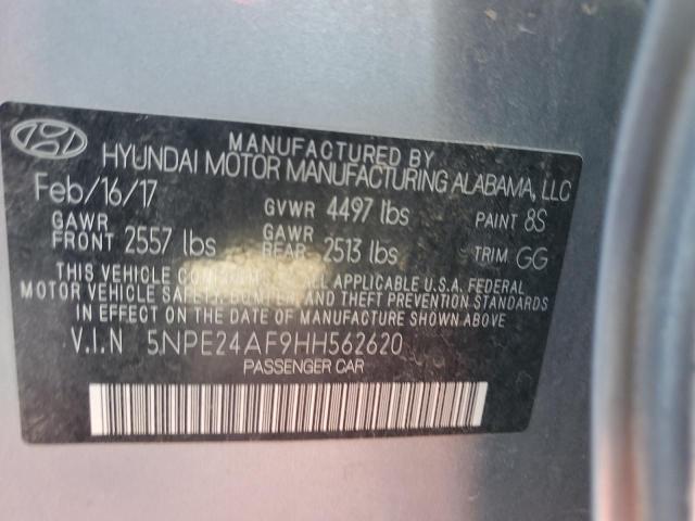 5NPE24AF9HH562620 - 2017 HYUNDAI SONATA SE SILVER photo 12