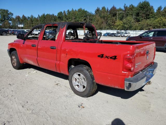 1D7HW48N65S227252 - 2005 DODGE DAKOTA QUAD SLT RED photo 2