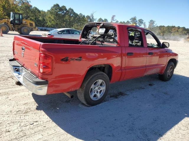 1D7HW48N65S227252 - 2005 DODGE DAKOTA QUAD SLT RED photo 3