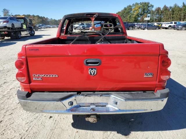 1D7HW48N65S227252 - 2005 DODGE DAKOTA QUAD SLT RED photo 6