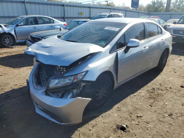 2HGFB2F52DH593379 - 2013 HONDA CIVIC LX SILVER photo 1