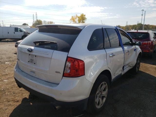 2FMDK3JC8BBB49968 - 2011 FORD EDGE SEL WHITE photo 4