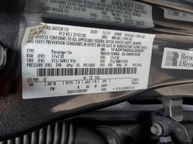 1FADP3N26JL229281 - 2018 FORD FOCUS TITANIUM GRAY photo 13