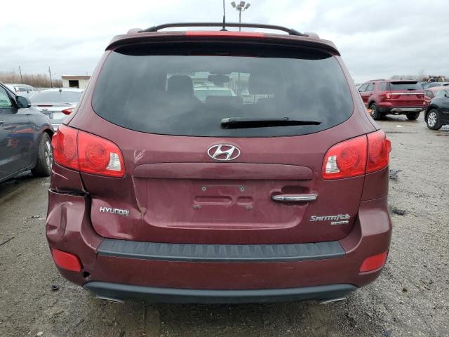 5NMSH13E39H239618 - 2009 HYUNDAI SANTA FE SE MAROON photo 6