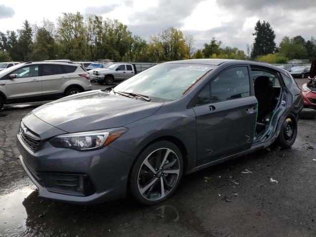 4S3GTAM60N3723363 - 2022 SUBARU IMPREZA SPORT GRAY photo 1