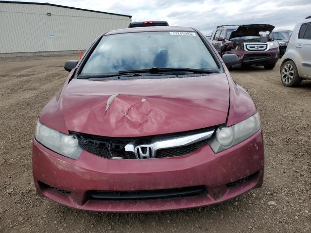 2HGFA16449H024089 - 2009 HONDA CIVIC DX-G RED photo 5