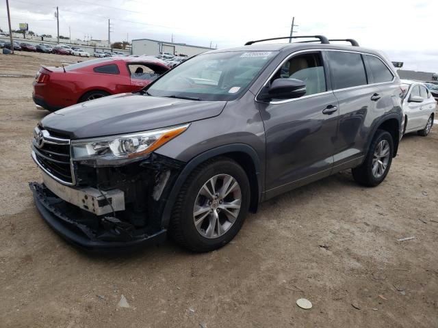 5TDBKRFH1FS216000 - 2015 TOYOTA HIGHLANDER LE CHARCOAL photo 1