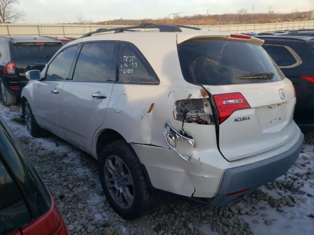 2HNYD286X9H518132 - 2009 ACURA MDX TECHNOLOGY WHITE photo 2