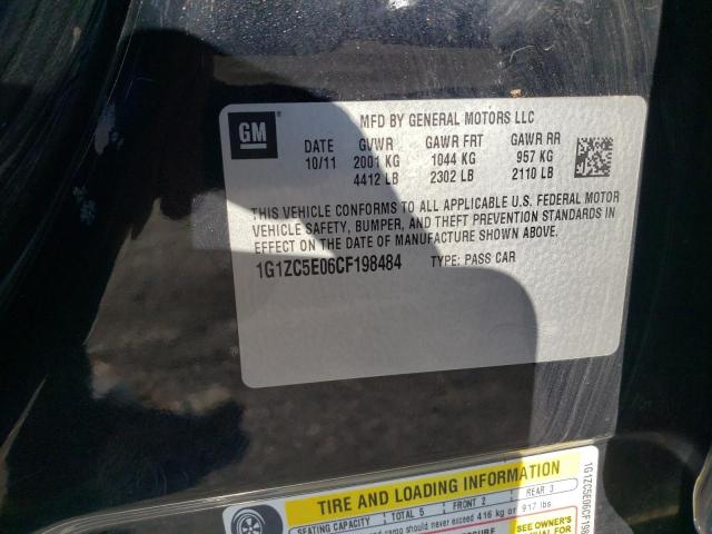 1G1ZC5E06CF198484 - 2012 CHEVROLET MALIBU 1LT 黑色 照片 12