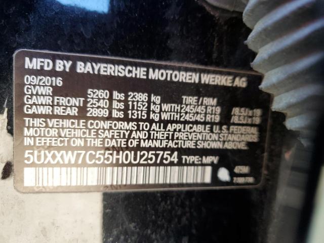 5UXXW7C55H0U25754 - 2017 BMW X4 XDRIVEM40I BLACK photo 12