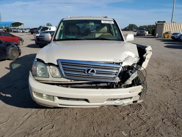 JTJHT00W553552935 - 2005 LEXUS LX 470 WHITE photo 5