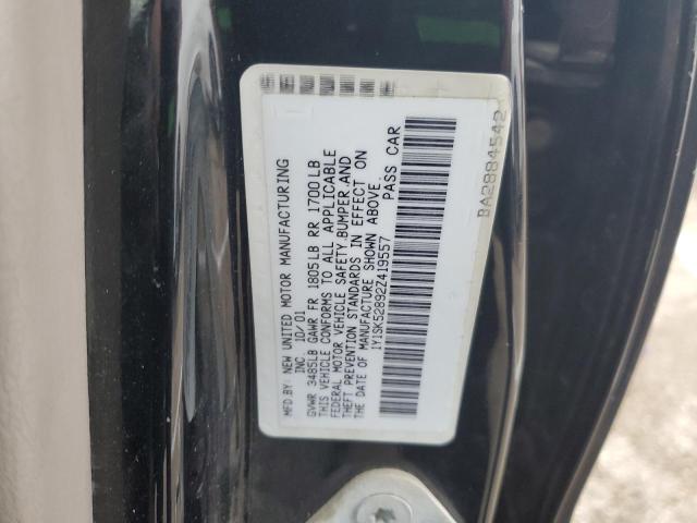 1Y1SK52892Z419557 - 2002 CHEVROLET GEO PRIZM BASE BLACK photo 12