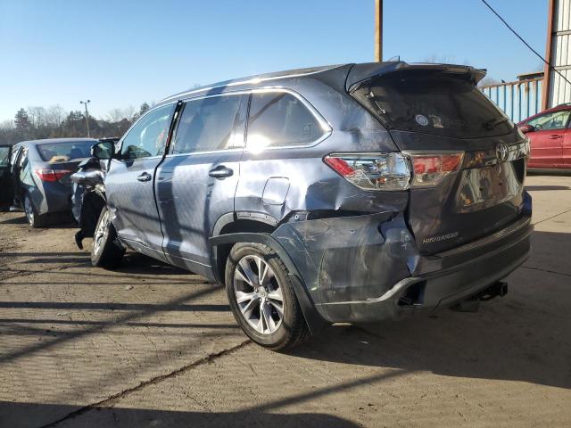 5TDJKRFH1FS160023 - 2015 TOYOTA HIGHLANDER XLE 蓝色 照片 2