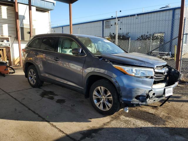 5TDJKRFH1FS160023 - 2015 TOYOTA HIGHLANDER XLE 蓝色 照片 4