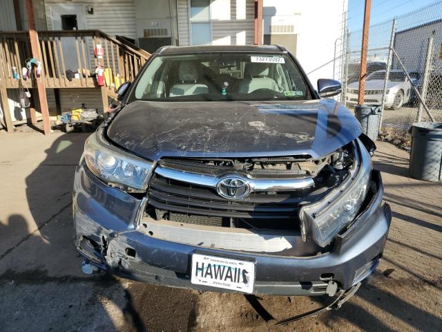 5TDJKRFH1FS160023 - 2015 TOYOTA HIGHLANDER XLE 蓝色 照片 5