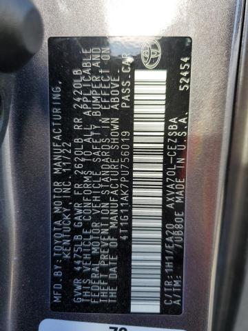 4T1G11AK7PU756019 - 2023 TOYOTA CAMRY SE NIGHT SHADE GRAY photo 12