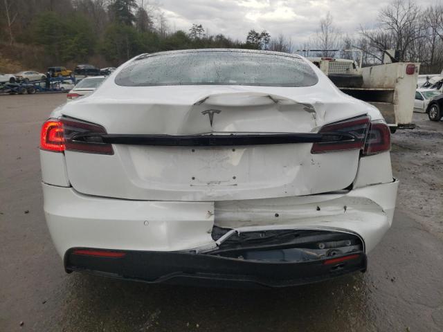 5YJSA1E54NF467642 - 2022 TESLA MODEL S Weiß Foto 6