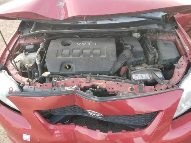 2T1BU4EEXAC207477 - 2010 TOYOTA COROLLA BASE RED photo 11