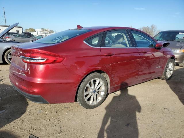 3FA6P0LU1KR224892 - 2019 FORD FUSION SE RED photo 3