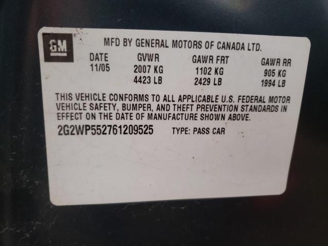 2G2WP552761209525 - 2006 PONTIAC GRAND PRIX 灰色 照片 13