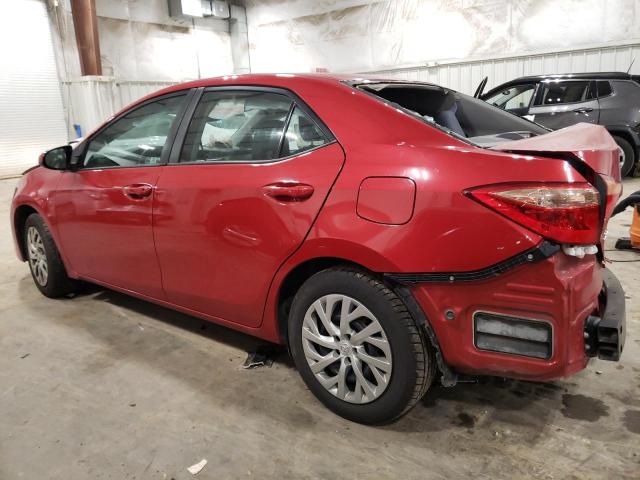 2T1BURHE9KC202300 - 2019 TOYOTA COROLLA L RED photo 2