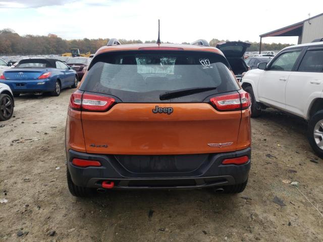 1C4PJMBS3EW255019 - 2014 JEEP CHEROKEE TRAILHAWK ORANGE photo 6