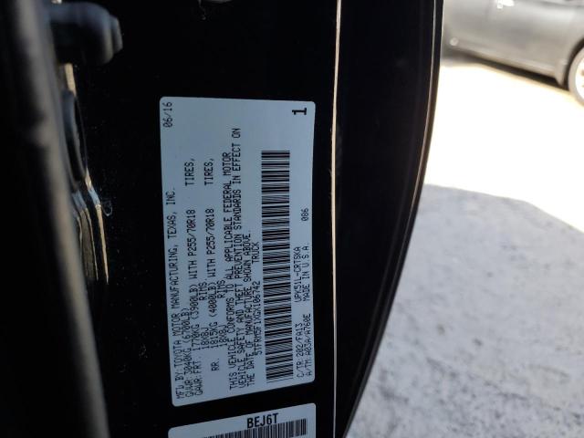 5TFRM5F1XGX106742 - 2016 TOYOTA TUNDRA DOUBLE CAB SR/SR5 BLACK photo 12