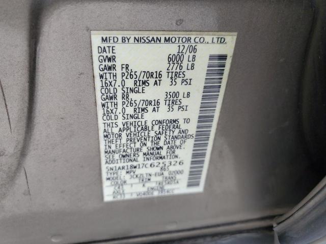 5N1AR18W17C625326 - 2007 NISSAN PATHFINDER LE 米色 照片 13