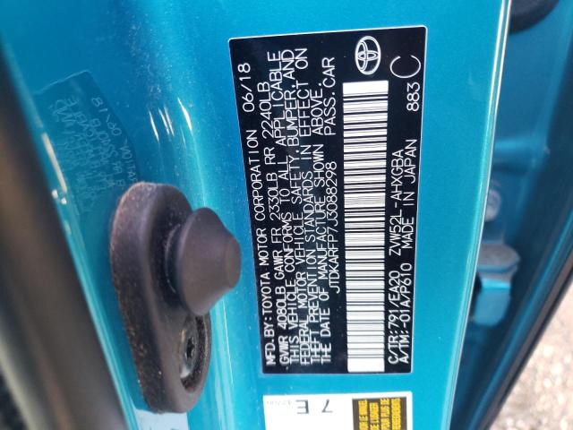 JTDKARFP7J3088298 - 2018 TOYOTA PRIUS PRIM BLUE photo 13