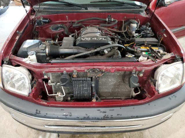 5TBBT44192S259704 - 2002 TOYOTA TUNDRA ACCESS CAB წითელი ფოტო 11