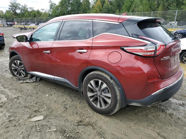 5N1AZ2MH0FN280208 - 2015 NISSAN MURANO S RED photo 2