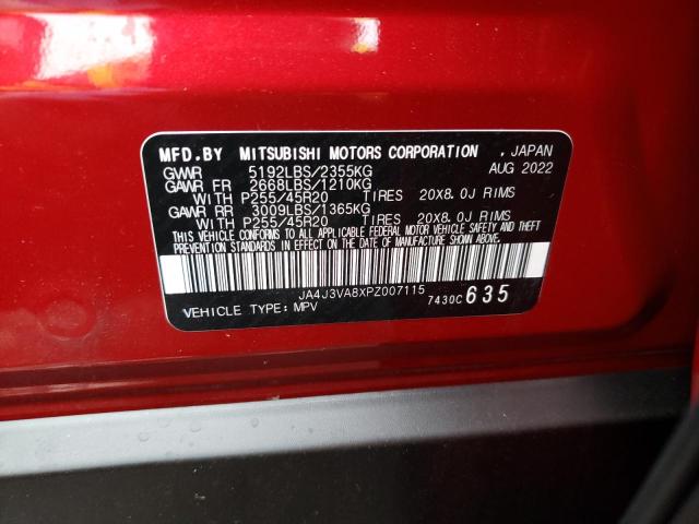 JA4J3VA8XPZ007115 - 2023 MITSUBISHI OUTLANDER SEL RED photo 13