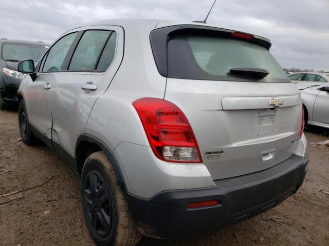 KL7CJKSB5FB207188 - 2015 CHEVROLET TRAX LS SILVER photo 2