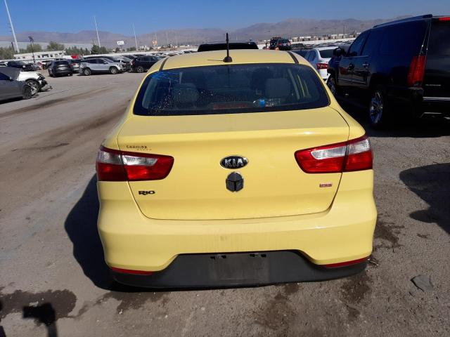 KNADM4A37G6572645 - 2016 KIA RIO LX YELLOW photo 6